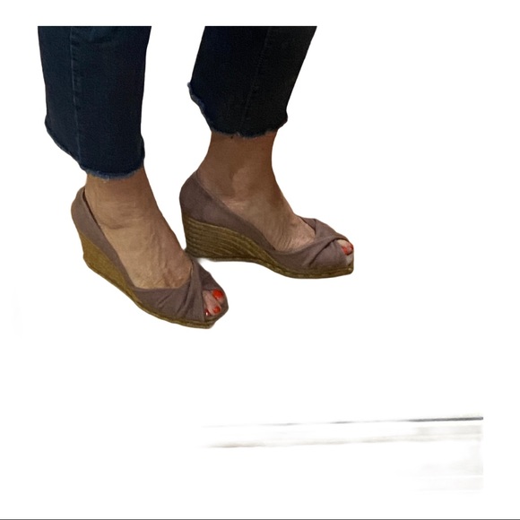 CASTANER Purple Espadrille Peeptoe Wedge Heels 9 - Picture 14 of 14